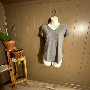 Basic Grey v neck tee so soft
